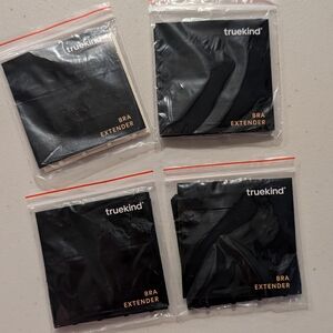 Truekind Bra Extenders 3 Black, 1 Cream